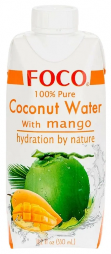 Кокосовая вода с манго 330 мл Tetra Pak * 12 FOCO