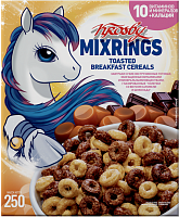 Колечки сухие завтраки  со вкусом карамели и шоколада UNICORN Rings 250г*7 Krosby 