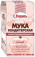 Мука кондитерская самоподнимающаяся пшеничная хлебопекарная в/с 2 кг*6 С.Пудовъ